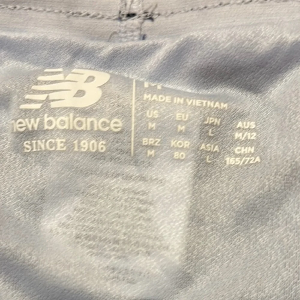 New Balance Black and White Patterned Athletic Shorts Like New